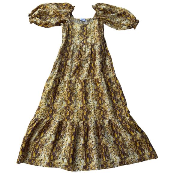 Faithfull the Brand Anthropologie Dawn Linen Dress Size 6 Medium - Picture 3 of 10